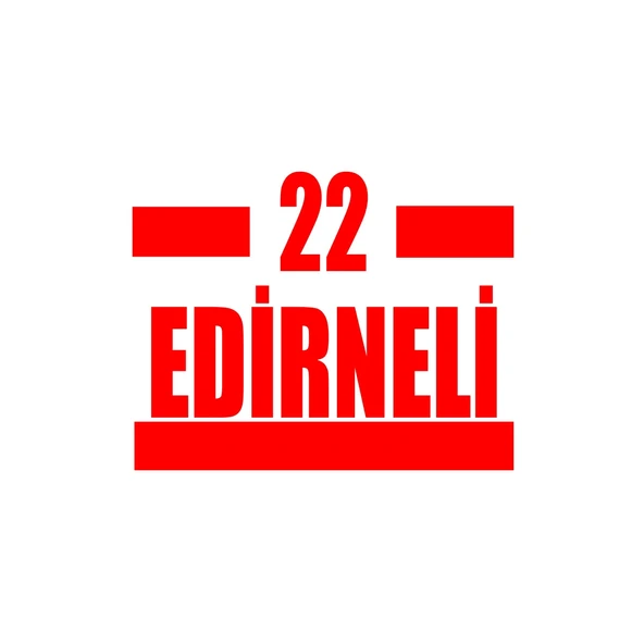 22 Edirneli Araba Sticker 17x17 Cm Kırmızı ürün görseli 1