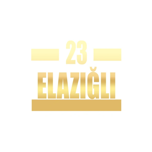 23 Elazığlı Araba Sticker 17x17 Cm Gold ürün görseli 1