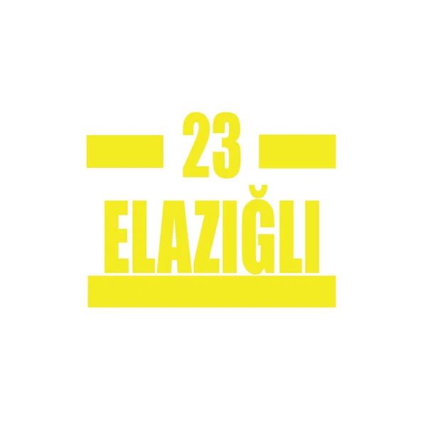 23 Elazığlı Araba Sticker 17x17 Cm Sarı ürün görseli 1