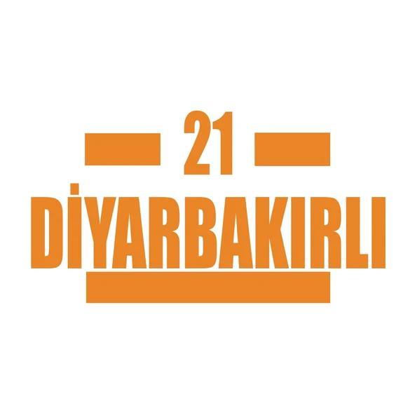 21 Diyarbakırlı Araba Sticker 17x17 Cm Turuncu ürün görseli 1