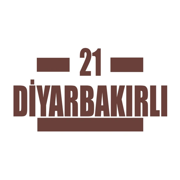 21 Diyarbakırlı Araba Sticker 17x17 Cm Kahverengi ürün görseli 1