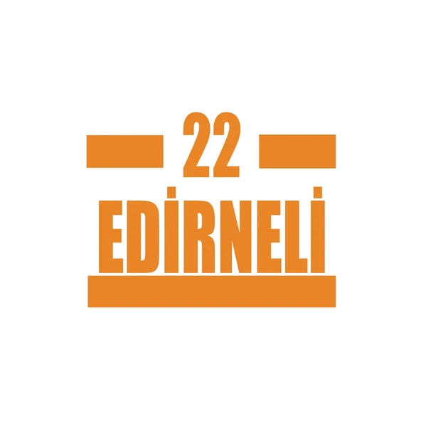 22 Edirneli Araba Sticker 17x17 Cm Turuncu ürün görseli 1