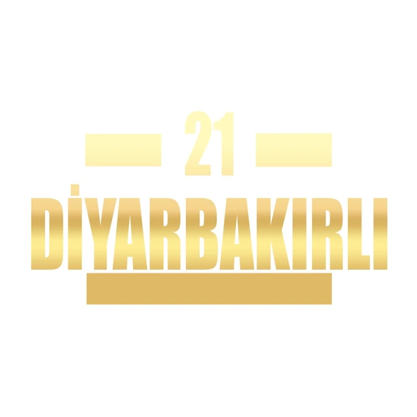 21 Diyarbakırlı Araba Sticker 17x17 Cm Gold ürün görseli 1