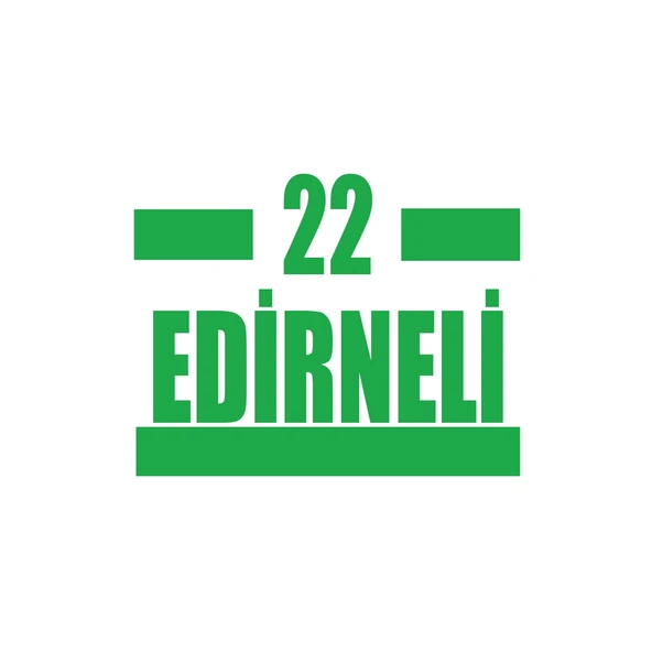 22 Edirneli Araba Sticker 17x17 Cm Yeşil ürün görseli 1