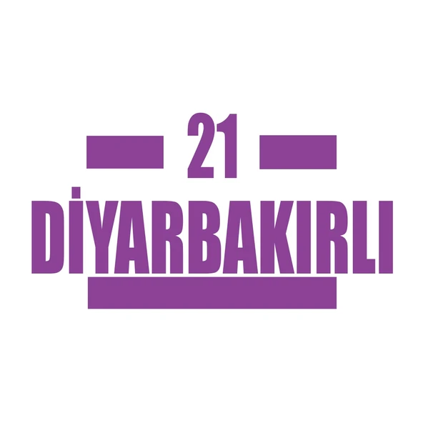 21 Diyarbakırlı Araba Sticker 17x17 Cm Mor ürün görseli 1
