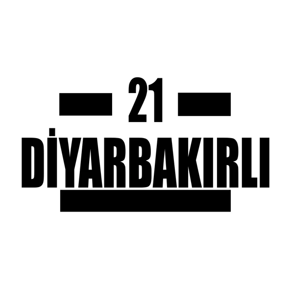 21 Diyarbakırlı Araba Sticker 17x17 Cm Siyah ürün görseli 1