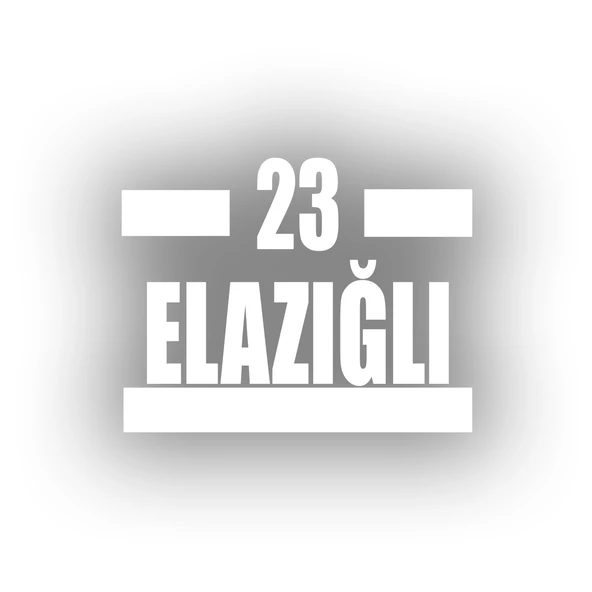 23 Elazığlı Araba Sticker 17x17 Cm Beyaz ürün görseli 1