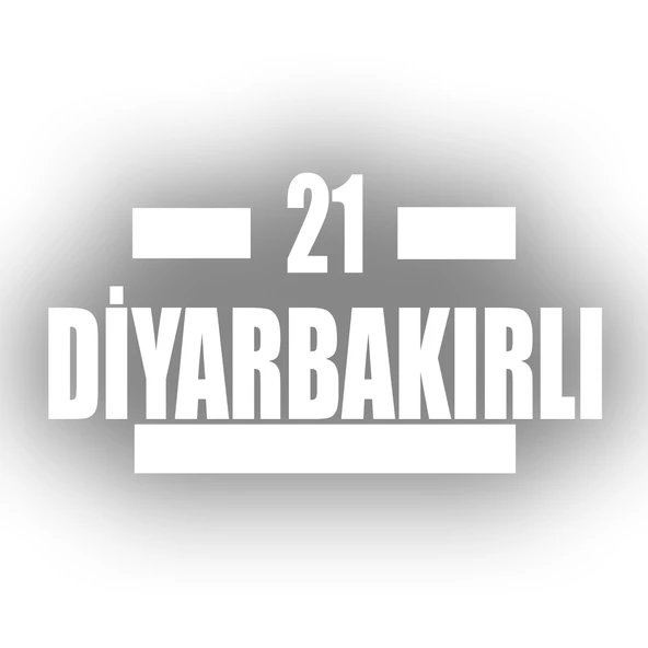 21 Diyarbakırlı Araba Sticker 17x17 Cm Beyaz ürün görseli 1