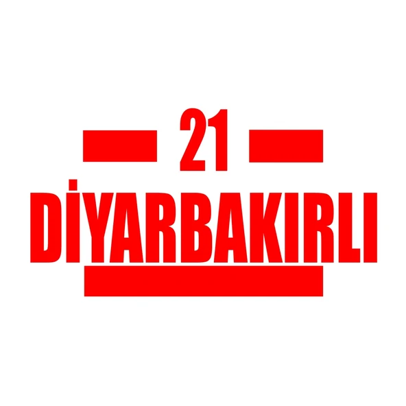 21 Diyarbakırlı Araba Sticker 17x17 Cm Kırmızı ürün görseli 1