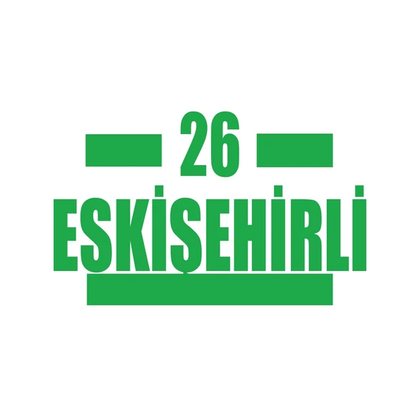 26 Eskişehirli Araba Sticker 17x17 Cm Yeşil ürün görseli 1