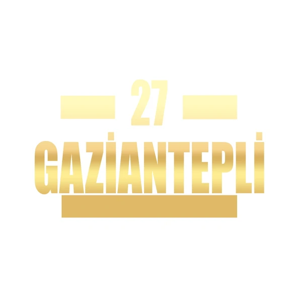 27 Gaziantepli Araba Sticker 17x17 Cm Gold ürün görseli 1