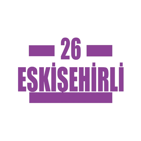 26 Eskişehirli Araba Sticker 17x17 Cm Mor ürün görseli 1