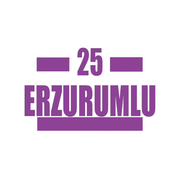 25 Erzurumlu Araba Sticker 17x17 Cm Mor ürün görseli 1