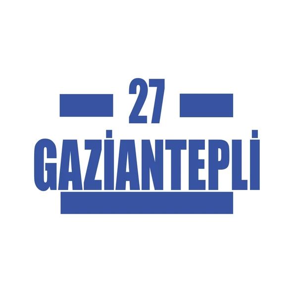 27 Gaziantepli Araba Sticker 17x17 Cm Mavi ürün görseli 1