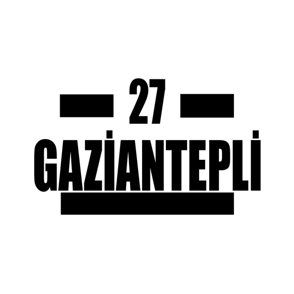 27 Gaziantepli Araba Sticker 17x17 Cm Siyah ürün görseli 1