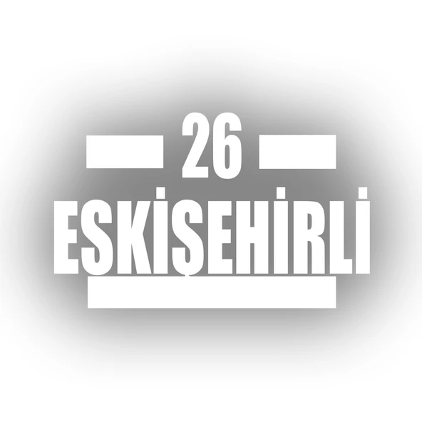 26 Eskişehirli Araba Sticker 17x17 Cm Beyaz ürün görseli 1