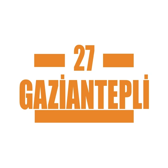 27 Gaziantepli Araba Sticker 17x17 Cm Turuncu ürün görseli 1