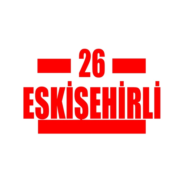 26 Eskişehirli Araba Sticker 17x17 Cm Kırmızı ürün görseli 1