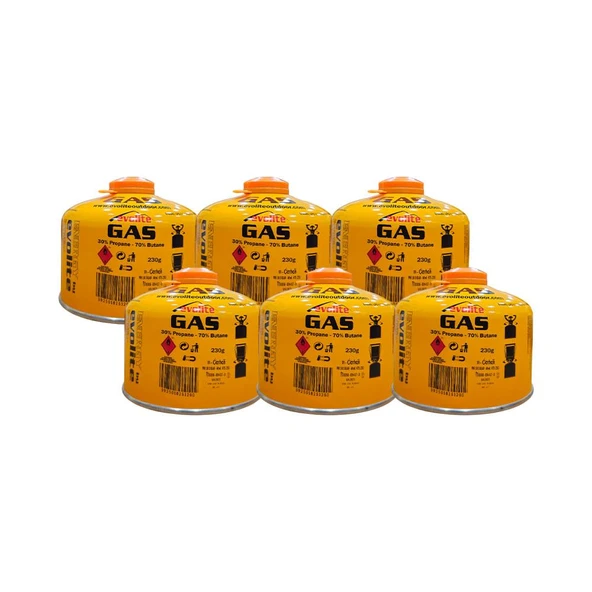 Evolite 230 Gr. Gaz Ocak Kartuşu 6 Adet EVO-010-A1 ürün görseli 1