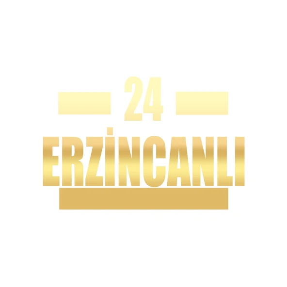 24 Erzincanlı Araba Sticker 17x17 Cm Gold ürün görseli 1