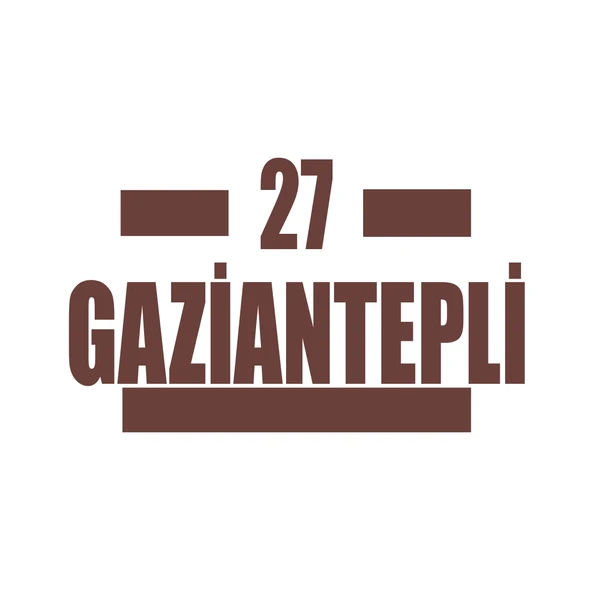 27 Gaziantepli Araba Sticker 17x17 Cm Kahverengi ürün görseli 1