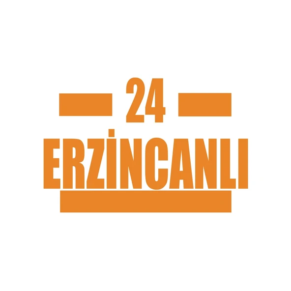 24 Erzincanlı Araba Sticker 17x17 Cm Turuncu ürün görseli 1