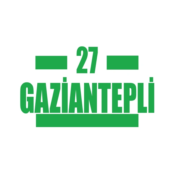 27 Gaziantepli Araba Sticker 17x17 Cm Yeşil ürün görseli 1