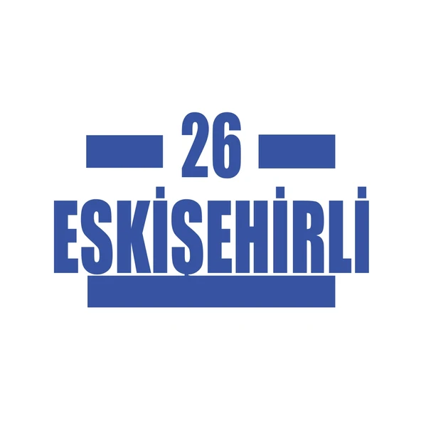 26 Eskişehirli Araba Sticker 17x17 Cm Mavi ürün görseli 1