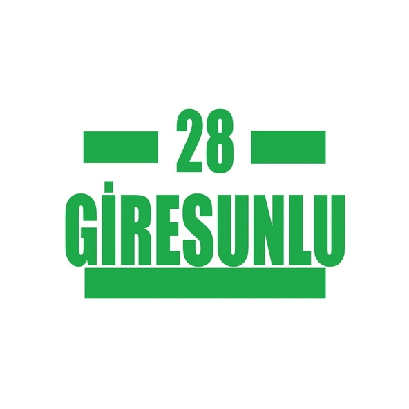 28 Giresunlu Araba Sticker 17x17 Cm Yeşil ürün görseli 1