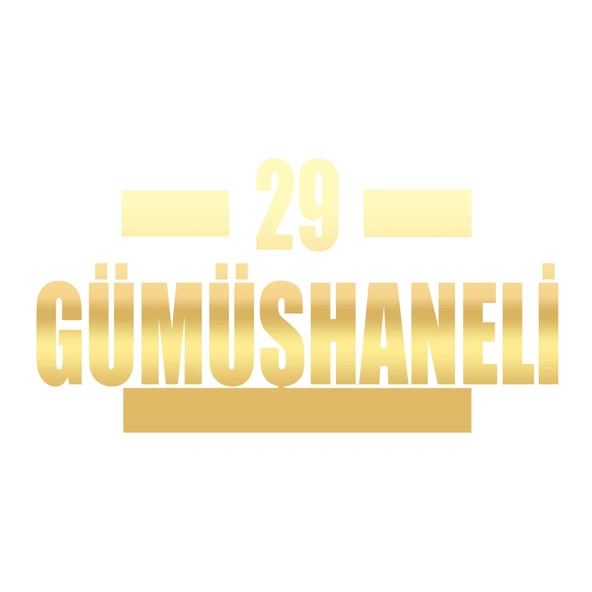 29 Gümüşhaneli Araba Sticker 17x17 Cm Gold ürün görseli 1