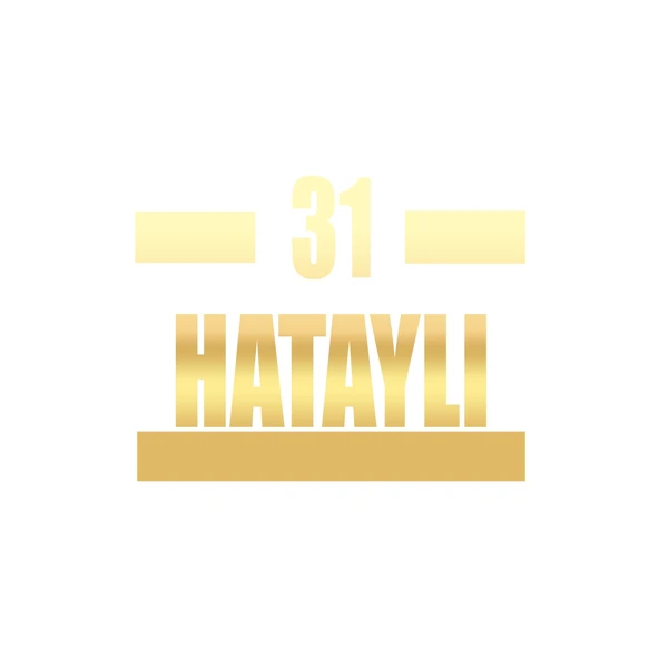 31 Hataylı Araba Sticker 17x17 Cm Gold ürün görseli 1