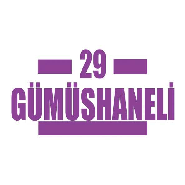 29 Gümüşhaneli Araba Sticker 17x17 Cm Mor ürün görseli 1