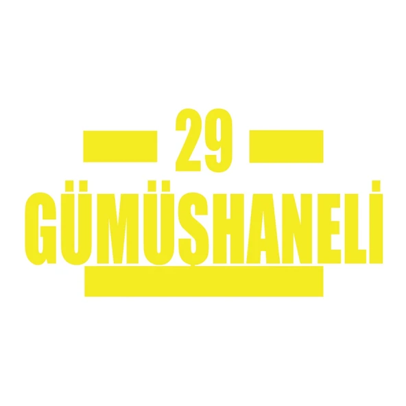29 Gümüşhaneli Araba Sticker 17x17 Cm Sarı ürün görseli 1