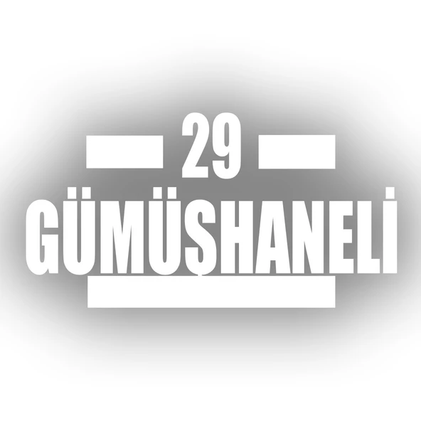 29 Gümüşhaneli Araba Sticker 17x17 Cm Beyaz ürün görseli 1