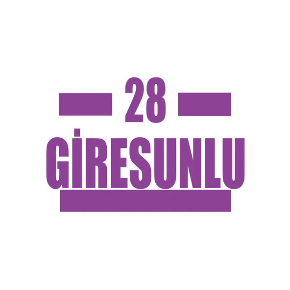 28 Giresunlu Araba Sticker 17x17 Cm Mor ürün görseli 1
