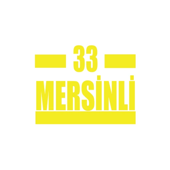 33 Mersinli Araba Sticker 17x17 Cm Sarı ürün görseli 1