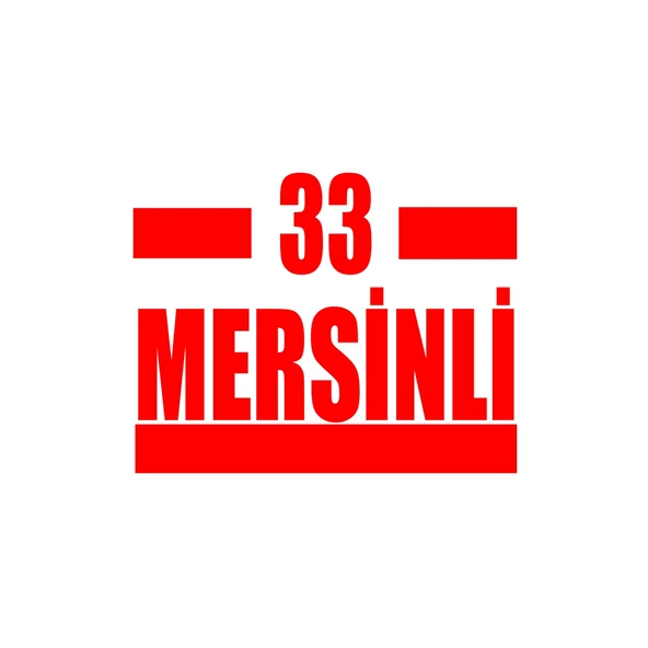 33 Mersinli Araba Sticker 17x17 Cm Kırmızı ürün görseli 1