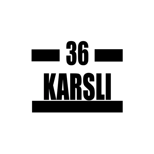 36 Karslı Araba Sticker 17x17 Cm Siyah ürün görseli 1