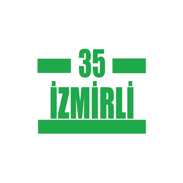 35 İzmirli Araba Sticker 17x17 Cm Yeşil ürün görseli 1