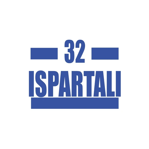 32 Ispartalı Araba Sticker 17x17 Cm Mavi ürün görseli 1