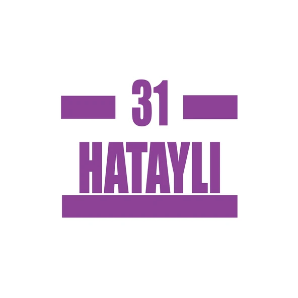 31 Hataylı Araba Sticker 17x17 Cm Mor ürün görseli 1