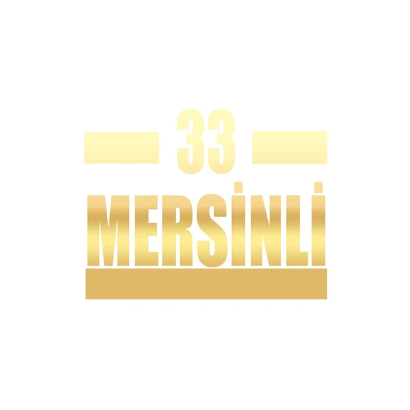 33 Mersinli Araba Sticker 17x17 Cm Gold ürün görseli 1
