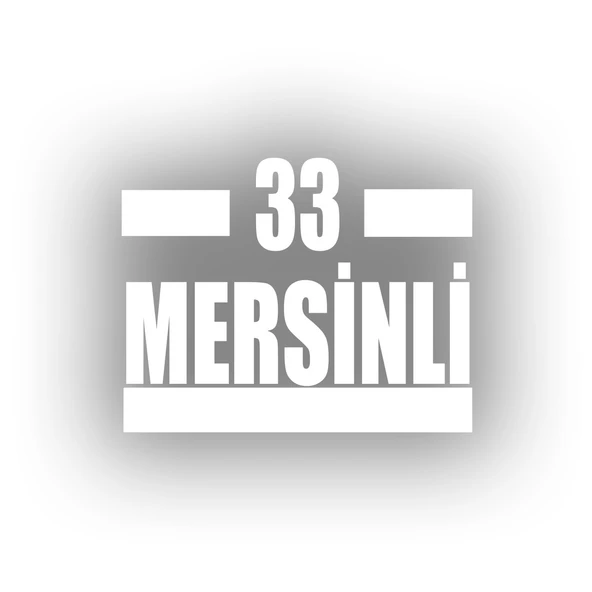 33 Mersinli Araba Sticker 17x17 Cm Beyaz ürün görseli 1