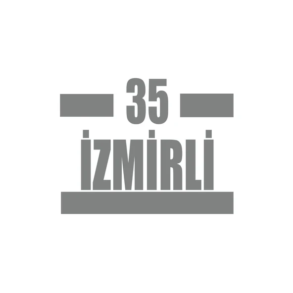 35 İzmirli Araba Sticker 17x17 Cm Gri ürün görseli 1