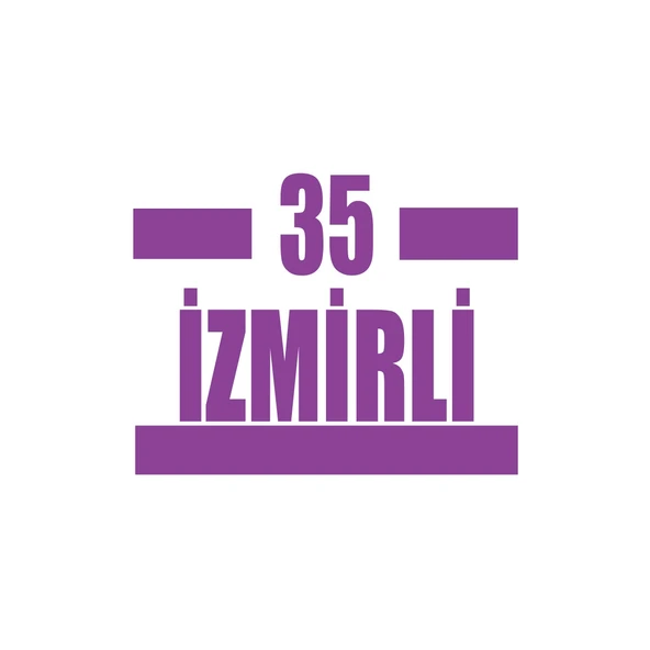 35 İzmirli Araba Sticker 17x17 Cm Mor ürün görseli 1
