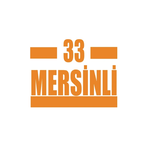 33 Mersinli Araba Sticker 17x17 Cm Turuncu ürün görseli 1