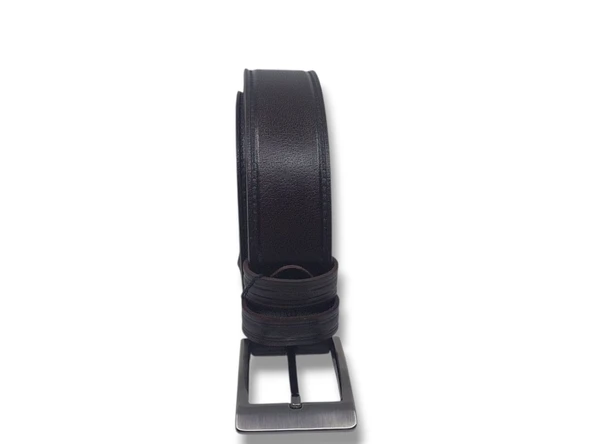 Zerhan 850 Erkek Koyu Kahve Hakiki Deri Kumaş Kot Kemeri 4 cm ürün görseli 1
