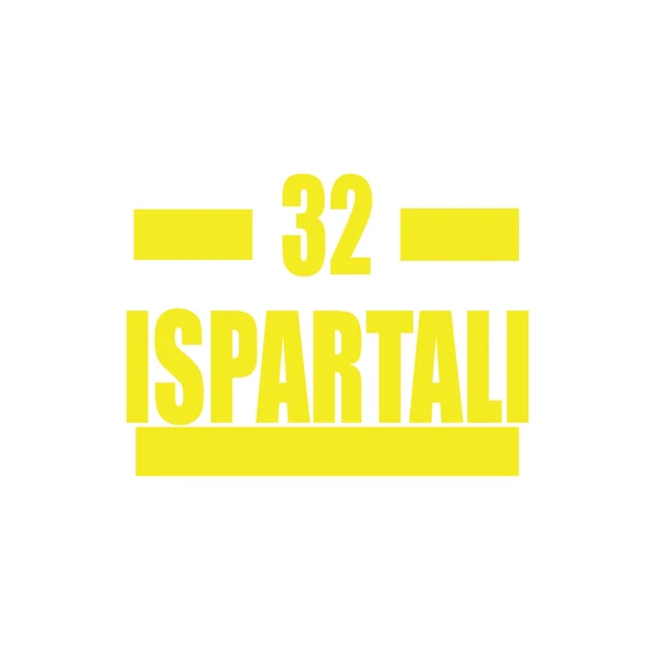 32 Ispartalı Araba Sticker 17x17 Cm Sarı ürün görseli 1