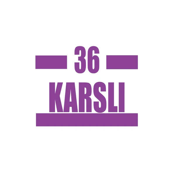 36 Karslı Araba Sticker 17x17 Cm Mor ürün görseli 1
