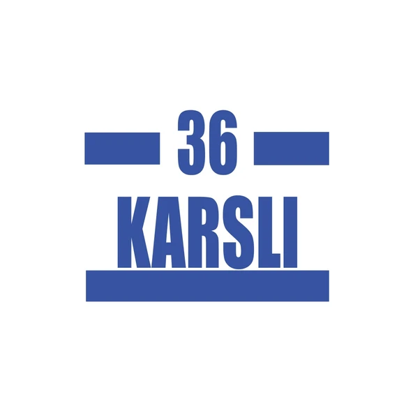 36 Karslı Araba Sticker 17x17 Cm Mavi ürün görseli 1